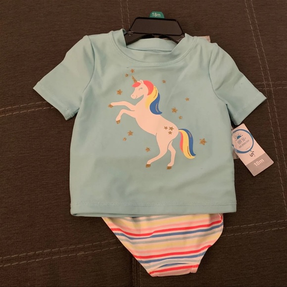 🥰🥰Carter’s Unicorn 3 Piece Swim Set😂🥰 - Picture 2 of 3